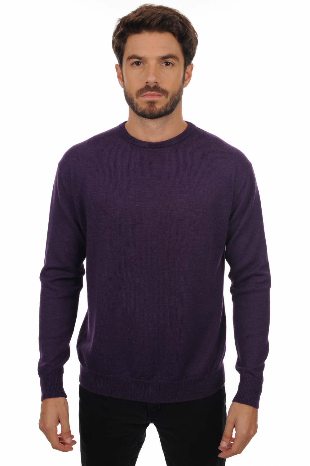 Baby Alpakawolle kaschmir pullover herren nestor alpa violett 2xl